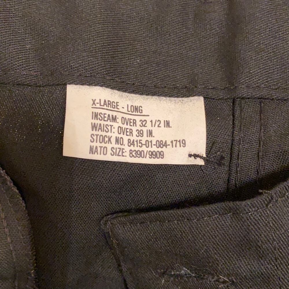 Black BDU pants